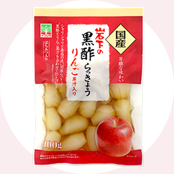 国産 岩下の黒酢らっきょう りんご果汁入り 100g